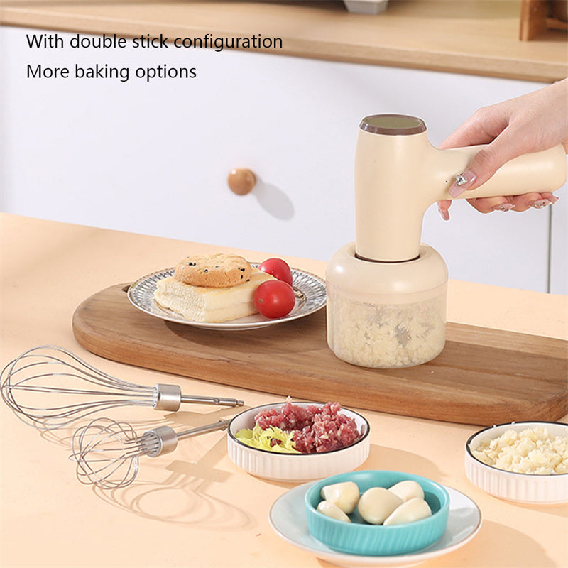 Electric garlic chopper, 2-in-1 functionality, Convenient chopping, Effortless meal prep, Precision chopping, Kitchen gadget, Garlic mincer, Time-saving tool, Easy to use, Versatile appliance